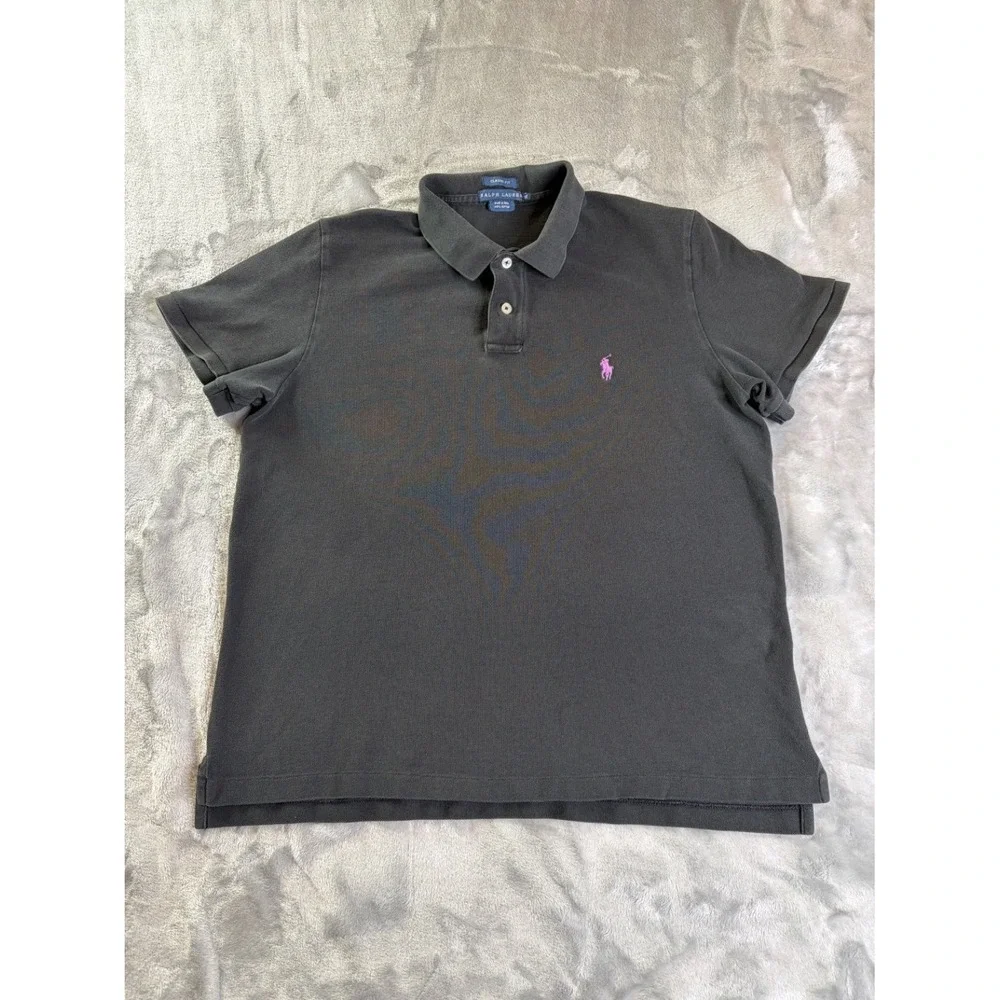 Ralph Lauren Polo Mens XL Black Short Sleeve Classic Fit Embroidered